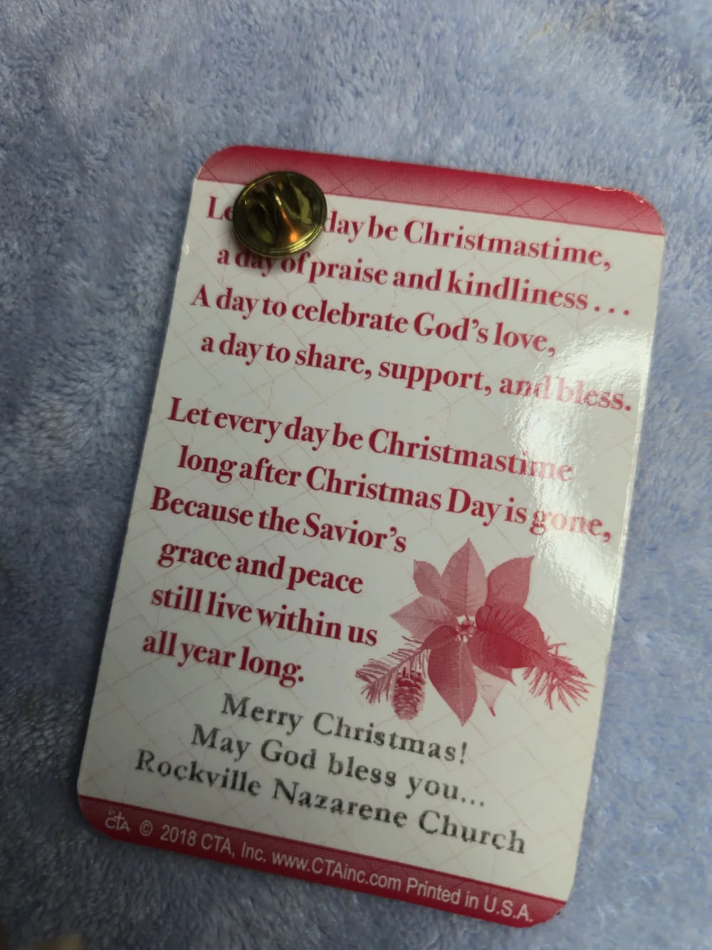 Gold Nativity Star Phone Charm - Unbranded - Red